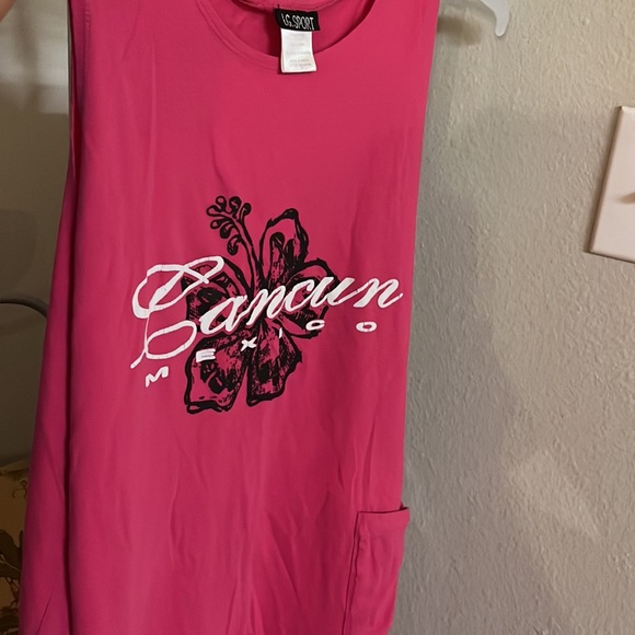 #183I.G.SPORT ,Pink,Fuccia,Tshirt,Cancún,Mexico,(Mini dress),size XL - Picture 10 of 11